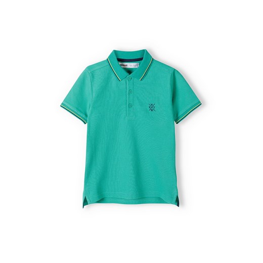 Bluzka polo dla chłopca z krótkim rękawem- zielona Minoti 110/116 5.10.15