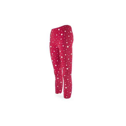 Dziewczęce legginsy czerwone z nadrukiem w kropki ze sklepu 5.10.15 w kategorii Spodnie dziewczęce - zdjęcie 169712915