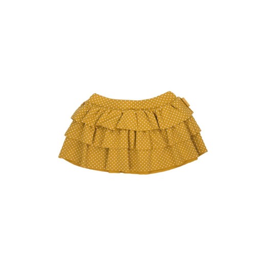 Spódniczka dziewczęca z falbankami w musztardowym kolorze ze sklepu 5.10.15 w kategorii Spódnice - zdjęcie 169713029