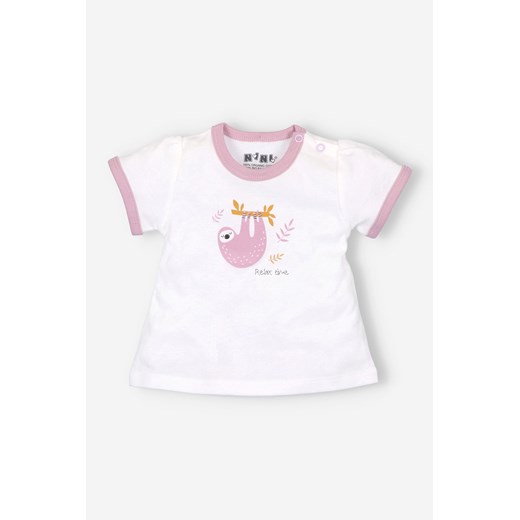 T-shirt niemowlęcy z bawełny organicznej dla dziewczynki ze sklepu 5.10.15 w kategorii Koszulki niemowlęce - zdjęcie 169713069