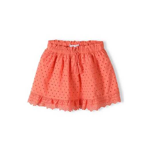Pomarańczowa spódnica haftowana krótka dla dziewczynki ze sklepu 5.10.15 w kategorii Spódnice dziewczęce - zdjęcie 169713209