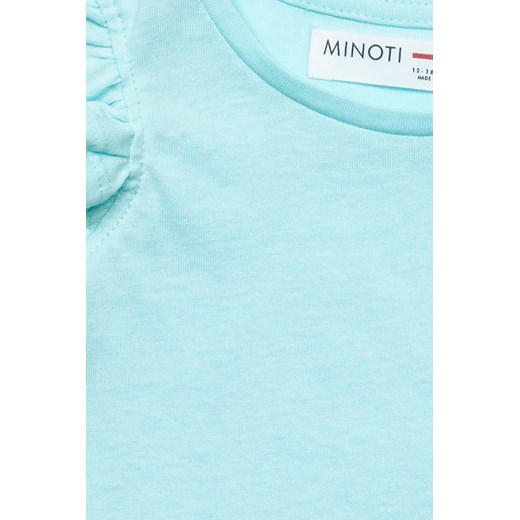 Błękitna bluzka bawełniana dziewczęca z falbankami Minoti 146/152 5.10.15