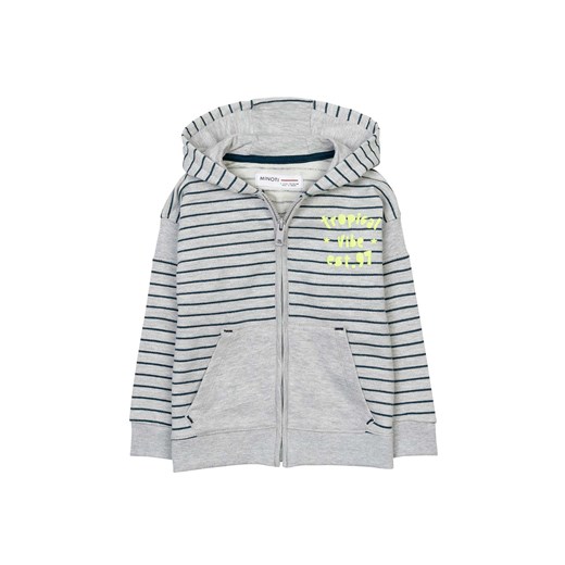 Szara rozpinana bluza z kapturem w paski niemowlęca ze sklepu 5.10.15 w kategorii Bluzy i swetry - zdjęcie 169713326