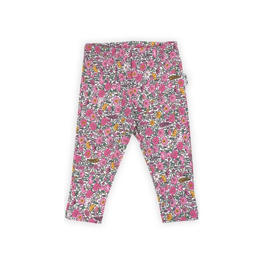 Dziewczęce legginsy dresowe w kwiatki ze sklepu 5.10.15 w kategorii Spodnie dziewczęce - zdjęcie 169713508