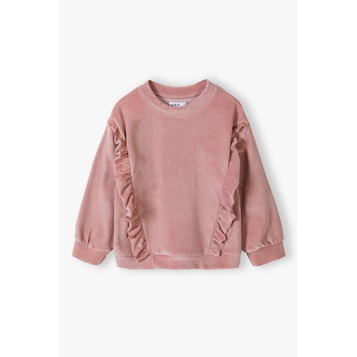 Różowa welurowa bluza dresowa z falbankami 5.10.15. 110 5.10.15