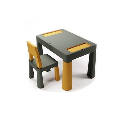 Komplet Multifun stolik i dwa krzesełka -  grafitowy, musztardowy ze sklepu 5.10.15 w kategorii Meble dziecięce - zdjęcie 169714107