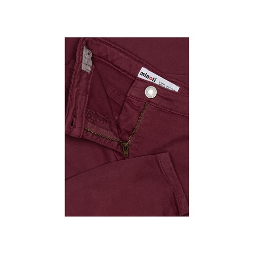 Bordowe spodnie dziewczęce z tkaniny Minoti 122/128 wyprzedaż 5.10.15