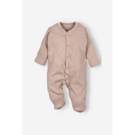 Pajac niemowlęcy z bawełny organicznej beżowy ze sklepu 5.10.15 w kategorii Pajacyki - zdjęcie 169714268