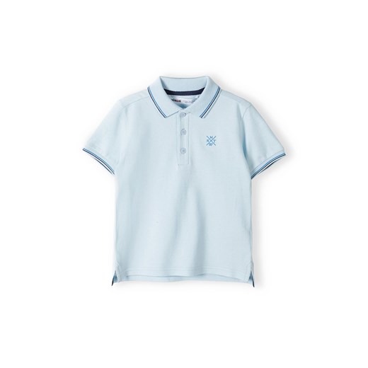 Bluzka polo dla niemowlaka z krótkim rękawem- błękitna ze sklepu 5.10.15 w kategorii Koszulki niemowlęce - zdjęcie 169714399