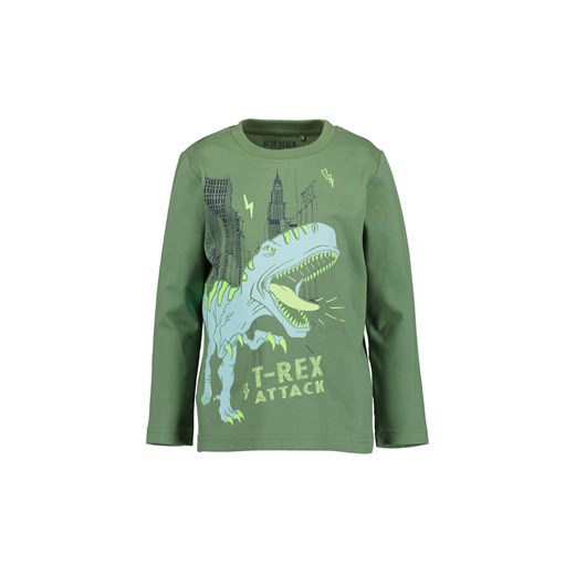 Zielona bluzka chłopięca z dinozaurem ze sklepu 5.10.15 w kategorii T-shirty chłopięce - zdjęcie 169714405