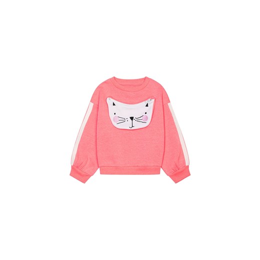 Różowa bluza dziewczęca z kotkiem ze sklepu 5.10.15 w kategorii Bluzy i swetry - zdjęcie 169714587