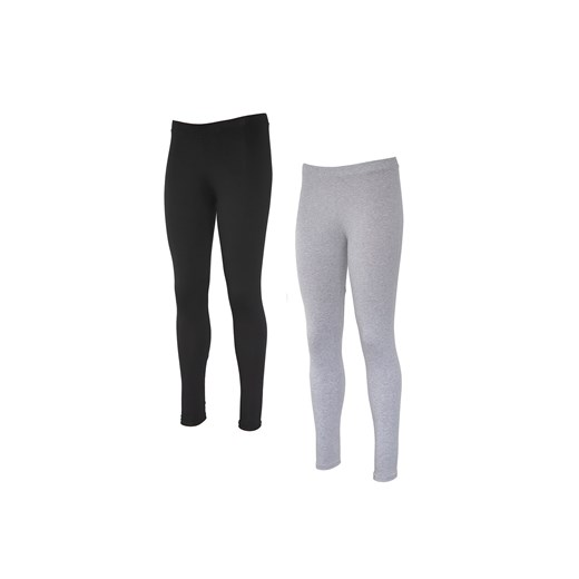 Klasyczne legginsy damskie -  2- pak - czarny - szary ze sklepu 5.10.15 w kategorii Spodnie damskie - zdjęcie 169714898