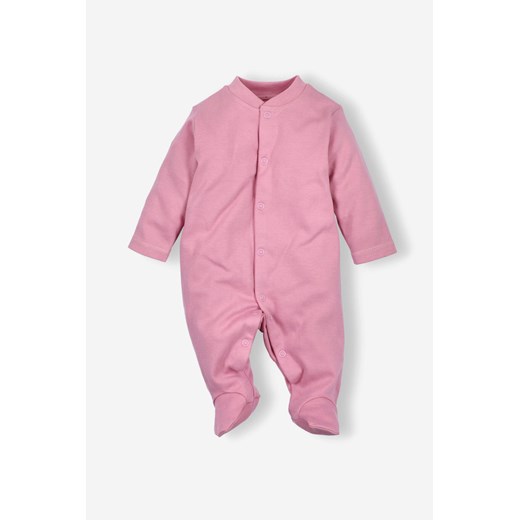 Pajac niemowlęcy z bawełny organicznej dla dziewczynki różowy ze sklepu 5.10.15 w kategorii Pajacyki - zdjęcie 169714965