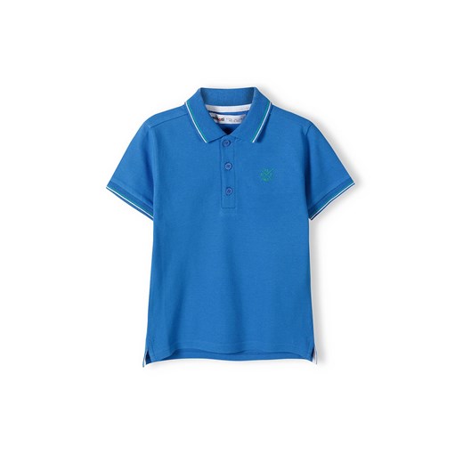 Bluzka polo dla chłopca z krótkim rękawem- niebieska Minoti 134/140 5.10.15