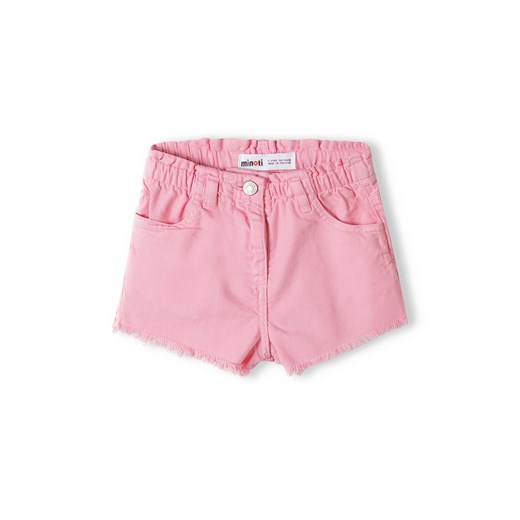 Krótkie spodenki tkaninowe dla dziewczynki- różowe ze sklepu 5.10.15 w kategorii Spodenki dziewczęce - zdjęcie 169715005
