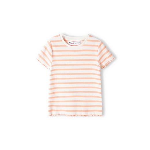 Prążkowana bluzka dla niemowlaka w paski ze sklepu 5.10.15 w kategorii Koszulki niemowlęce - zdjęcie 169715496