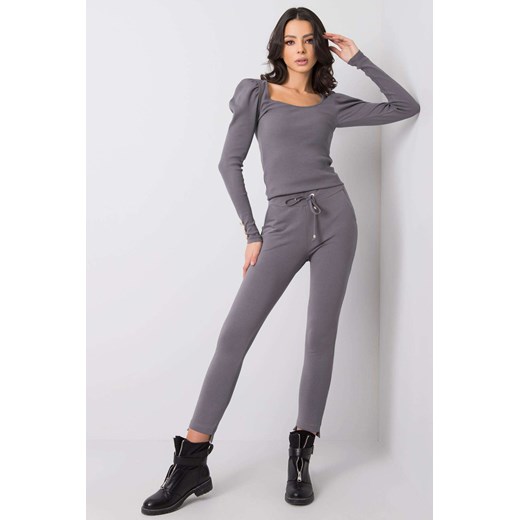 Ciemnoszare spodnie Debora ze sklepu 5.10.15 w kategorii Spodnie damskie - zdjęcie 169715576