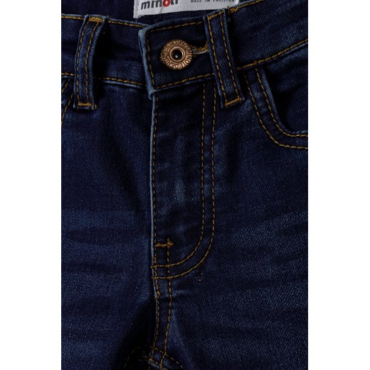 Ciemne klasyczne spodnie jeansowe dopasowane dla niemowlaka Minoti 80/86 promocja 5.10.15