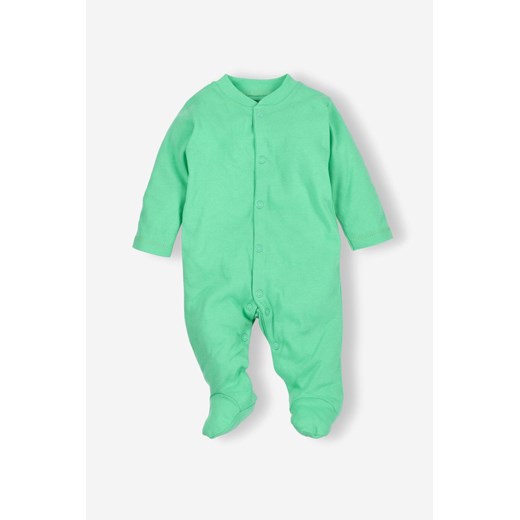 Pajac niemowlęcy z bawełny organicznej kolor zielony ze sklepu 5.10.15 w kategorii Pajacyki - zdjęcie 169715786