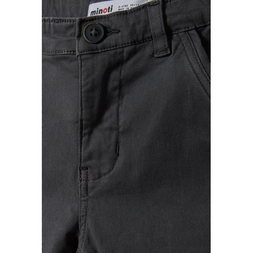 Ciemnoszare spodnie typu chinosy chłopięce Minoti 98/104 promocja 5.10.15