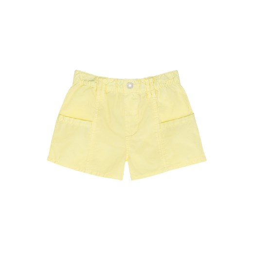 Żółte szorty basic bawełniane dla dziewczynki ze sklepu 5.10.15 w kategorii Spodenki dziewczęce - zdjęcie 169715927
