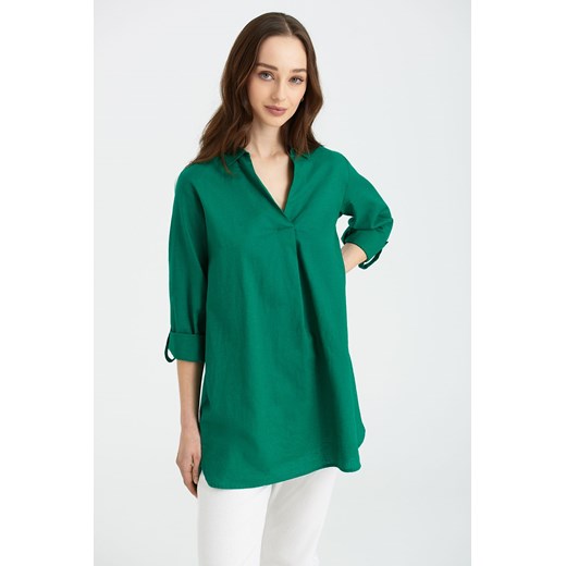 Lniana Tunika damska zielona Greenpoint 40 wyprzedaż 5.10.15