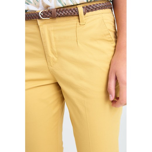 Spodnie klasyczne damskie żółte Greenpoint 42 okazyjna cena 5.10.15