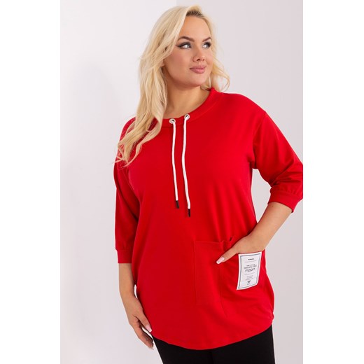 Damska bluzka plus size na co dzień czerwony ze sklepu 5.10.15 w kategorii Bluzki damskie - zdjęcie 169716747