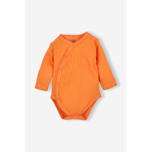 Body niemowlece z bawelny organicznej pomarańczowe długi rękaw ze sklepu 5.10.15 w kategorii Body niemowlęce - zdjęcie 169716889