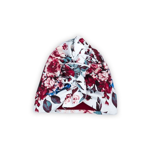 Bawełniany czapka z kwiecistym wzorkiem ze sklepu 5.10.15 w kategorii Czapki dziecięce - zdjęcie 169717505
