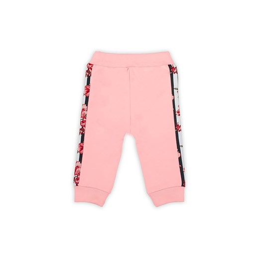 Spodnie dresowe dziewczęce z lampasami - różowe 68 5.10.15