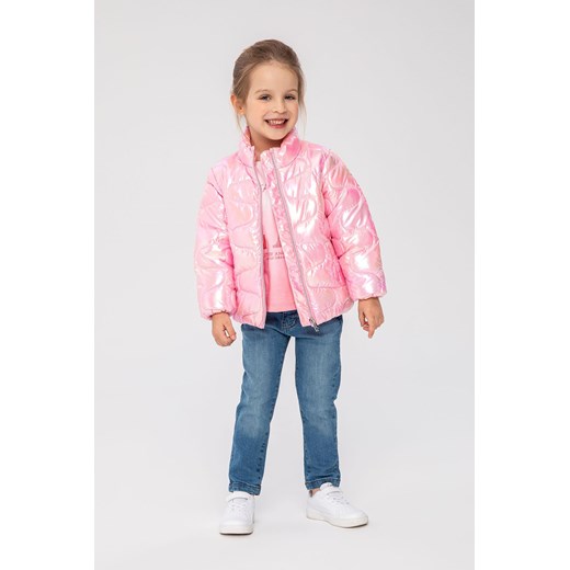 Różowa kurtka przejściowa pikowana ze stójką niemowlęca ze sklepu 5.10.15 w kategorii Kombinezony i kurtki - zdjęcie 169717745