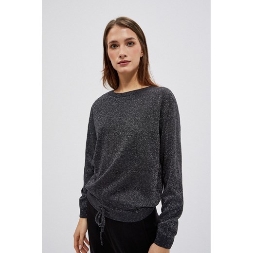 Sweter damski grafitowy z metaliczną nitką ze sklepu 5.10.15 w kategorii Swetry damskie - zdjęcie 169717818