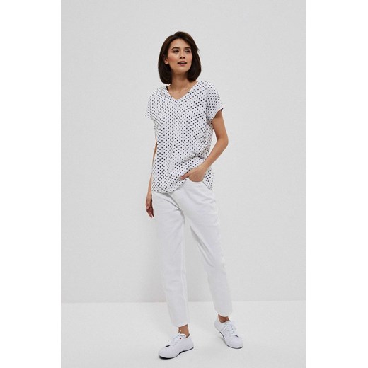 Bawełniany t-shirt damski biały ze sklepu 5.10.15 w kategorii Bluzki damskie - zdjęcie 169717968