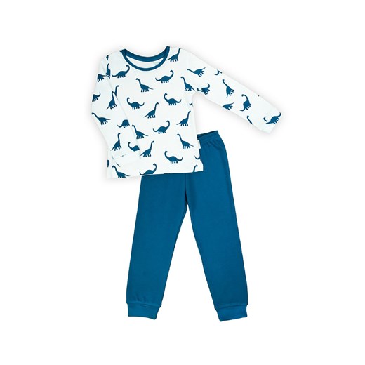 Bawełniana piżama chłopięca z długim rękawem- niebieskie dinozaury 92 5.10.15