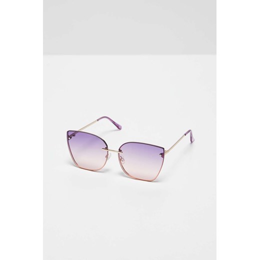 Okulary przeciwsłoneczne typu kocie oko z filoetowymi szkłami ze sklepu 5.10.15 w kategorii Okulary przeciwsłoneczne damskie - zdjęcie 169718105