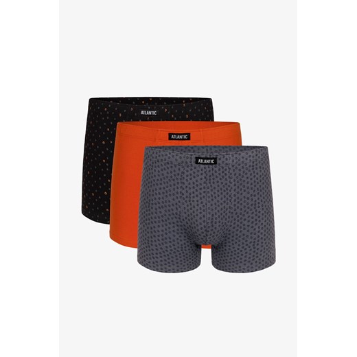 Bokserki męskie 3-pack- szary/czarny/pomarańczowy ze sklepu 5.10.15 w kategorii Majtki męskie - zdjęcie 169718247