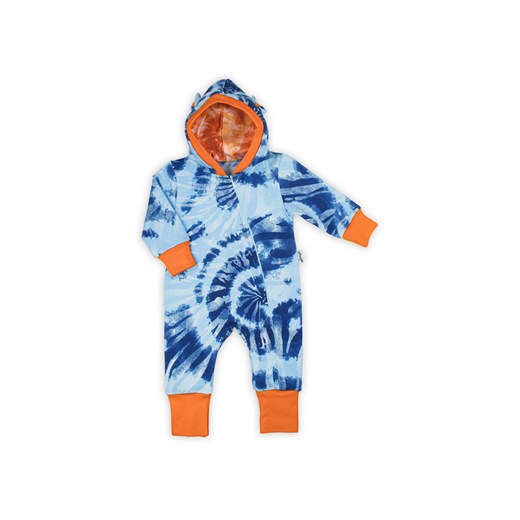 Bawełniany pajac niemowlęcy we wzory niebieski ze sklepu 5.10.15 w kategorii Pajacyki - zdjęcie 169718665