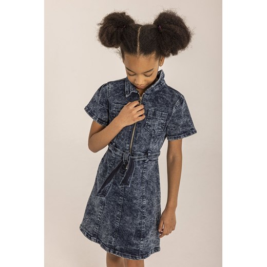 Jeasnowa sukienka dla dziewczynki z wiązaniem ze sklepu 5.10.15 w kategorii Sukienki dziewczęce - zdjęcie 169718706