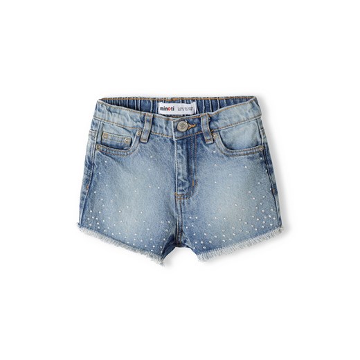 Szorty jeansowe dla dziewczynki z ozdobnymi ćwiekami Minoti 110/116 5.10.15