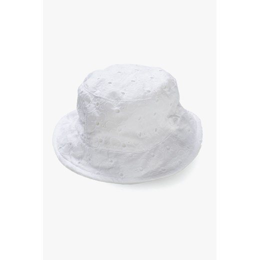 Bawełniany biały kapelusz dziewczęcy z ozdobną kokardką 5.10.15. 48/50 okazja 5.10.15