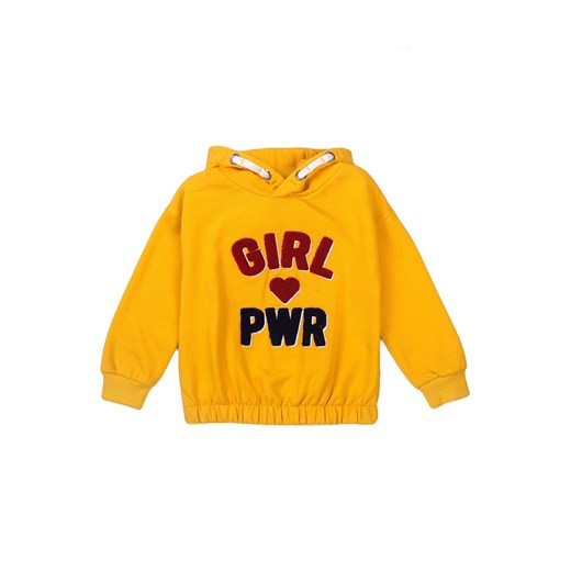 Bluza dziewczęca żółta z kapturem- Girl Pwr ze sklepu 5.10.15 w kategorii Bluzy dziewczęce - zdjęcie 169718976