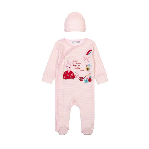 Różowe śpiochy dla niemowlaka z czapeczką ze sklepu 5.10.15 w kategorii Pajacyki - zdjęcie 169719279