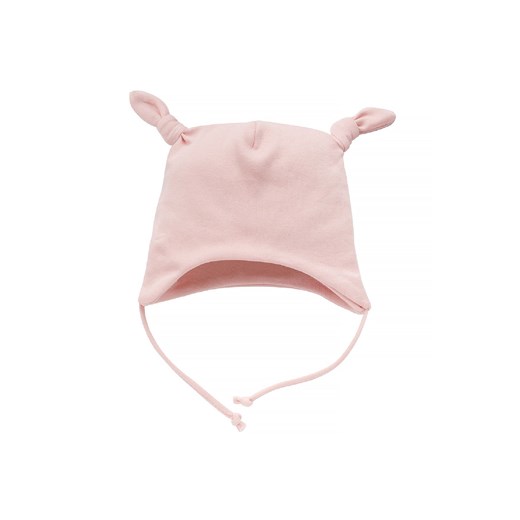 Bawełniana czapka niemowlęca wiązana Lovely Day różowa ze sklepu 5.10.15 w kategorii Czapki dziecięce - zdjęcie 169719589
