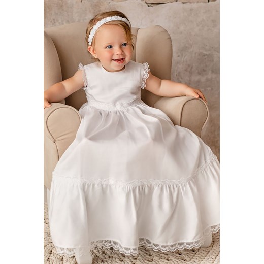 Biała sukienka niemowlęca do chrztu Zofia Balumi 62 okazyjna cena 5.10.15