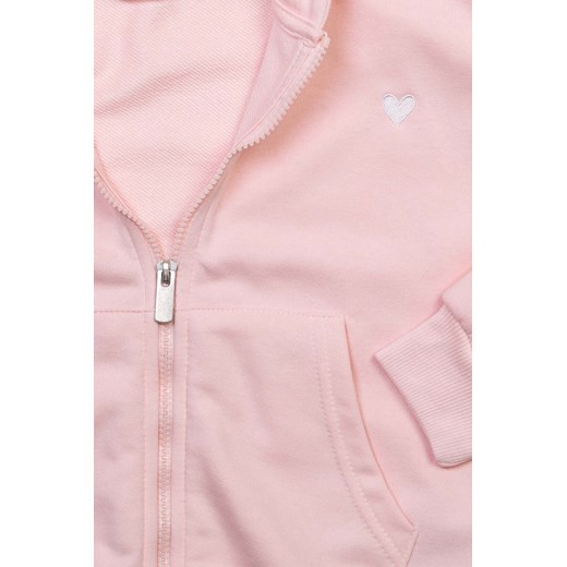 Różowa bluza dziewczęca rozpinana z kapturem Minoti 128/134 5.10.15