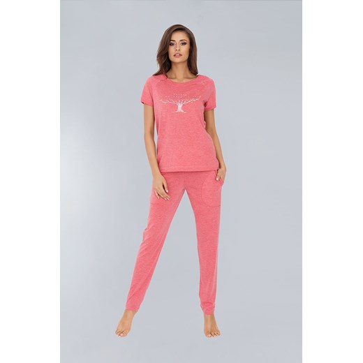 Piżama damska z krótkim rękawem - różowa Italian Fashion S wyprzedaż 5.10.15