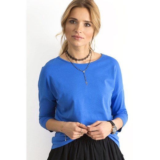 Bluzka damska basic - niebieska dzianinowa ze sklepu 5.10.15 w kategorii Bluzki damskie - zdjęcie 169720089
