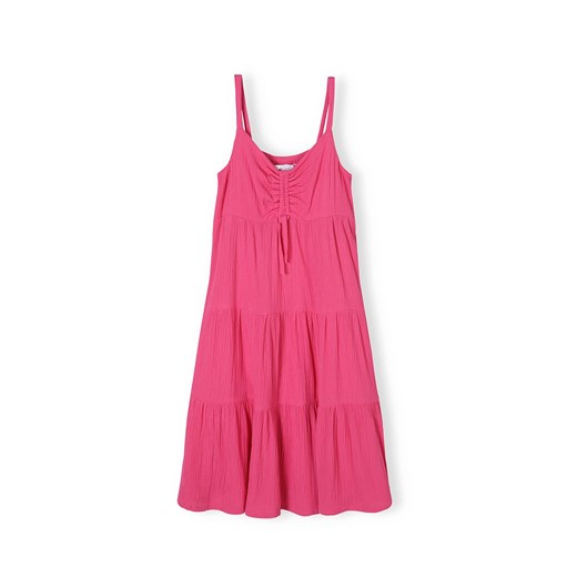 Różowa sukienka dziewczęca na lato z wiskozy ze sklepu 5.10.15 w kategorii Sukienki dziewczęce - zdjęcie 169720185