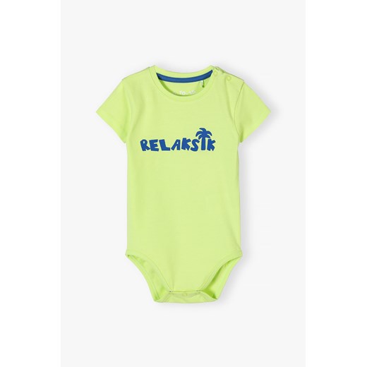 Zielone body niemowlęce - RELAKSIK ze sklepu 5.10.15 w kategorii Body niemowlęce - zdjęcie 169720186